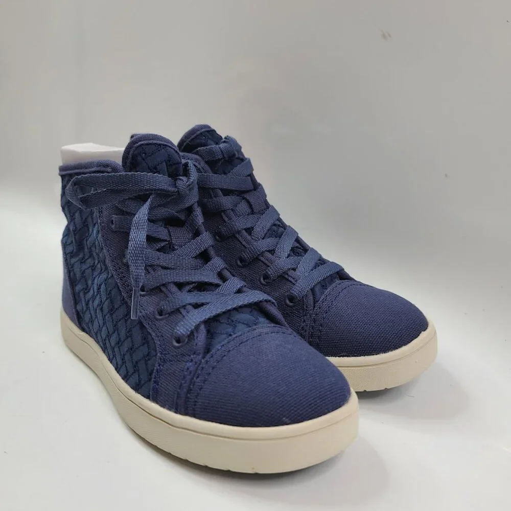 Koolaburra Girl's Navy Kellen Lace‎ Up High-Top Causal Sneaker Shoes Size 1